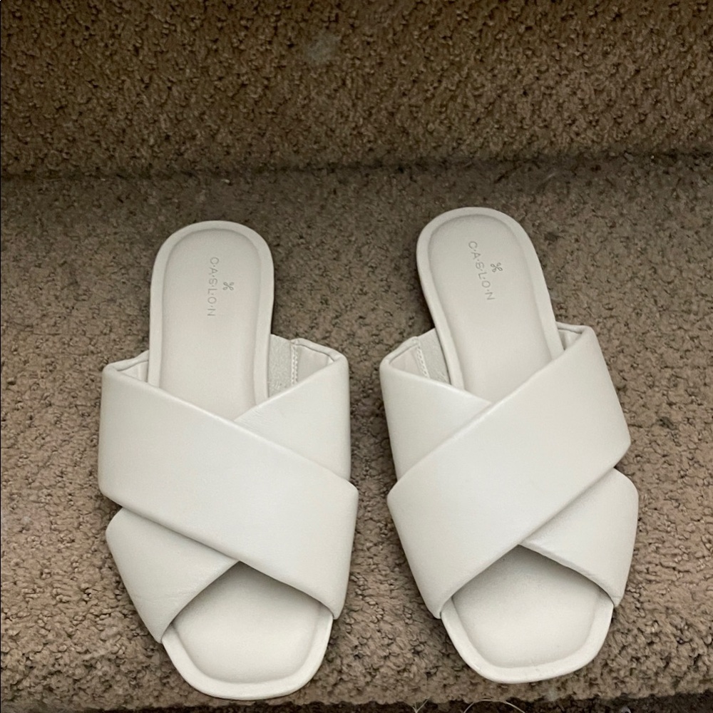 Caslon Women's Cream Slide Sandals